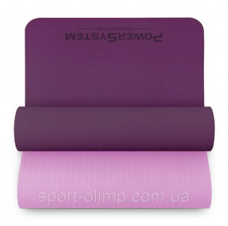 Килимок для йоги та фітнесу Power System PS-4060 TPE Yoga Mat Premium Purple (18. . фото 3