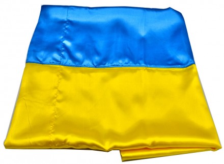 Прапор виготовлено з двох смуг однакового розміру з синтетичного атласу жовтого . . фото 5