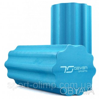 Массажный ролик 7SPORTS профилированный YOGA Roller EVA RO3-30 синий (30*15см.)
. . фото 1