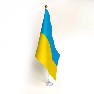 Прапор Україна на паличці з присоскою підійде для проведення мітингів, акцій, ре. . фото 6