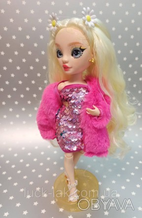 Одежда для куклы, набор с шубой для куклы Барби, Блайз, Рейнбоу Розовый