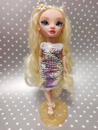 Платье с блестками, паетками которые можно переворачивать, для стройной куклы ти. . фото 3