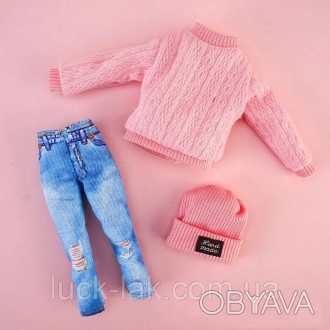 Набор одежды: джинсы, свитер и шапочка для Барби
Для куклы блайз шапочка не подо. . фото 1