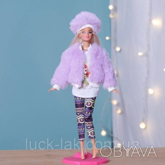 Одежда для куклы, набор с шубой для куклы Барби, Блайз, Рейнбоу Фиолетовый