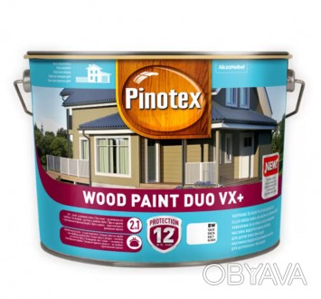 Опис
Pinotex Wood Paint Duo VX+ олійна фарба на водній основі для дерев'яних фас. . фото 1