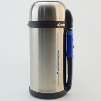 Термос ZOJIRUSHI SF-CС15XA 1.5 л (складная ручка+ремешок) ц:стальной
Это серия т. . фото 2