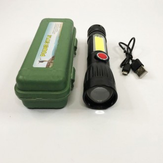 Фонарь X-Balog BL-645S-XPE+COB– бюджетный карманный фонарик, световой пото. . фото 7