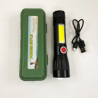 Фонарь X-Balog BL-645S-XPE+COB– бюджетный карманный фонарик, световой пото. . фото 6