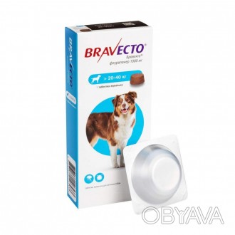 Ціна за 1 жувальну таблетку: 
Жувальна таблетка "Бравекто" 112,5 мг для собак 2-. . фото 1