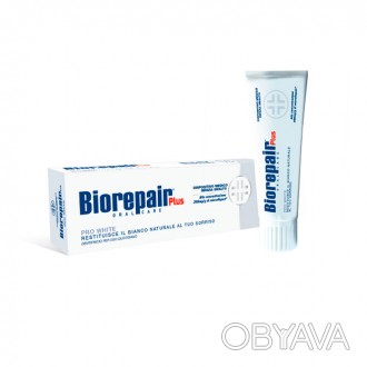 Професійна зубна паста Biorepair Plus Pro White сприяє зміцненню емалі та дентин. . фото 1