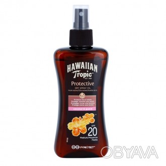 Водостійка суха олія для засмаги Hawaiian Tropic Protective SPF 20 допоможе захи. . фото 1