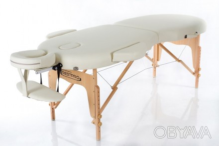 Масажний стіл RESTPRO VIP OVAL 2 Бежевий стані відмінним рішенням і для масажног. . фото 1