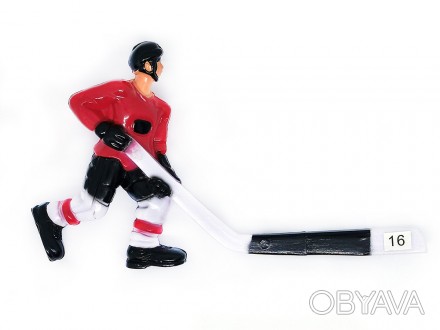 Хоккеїст для настільного хокея No16 червонийДовжина ключки — 64 мм. . фото 1