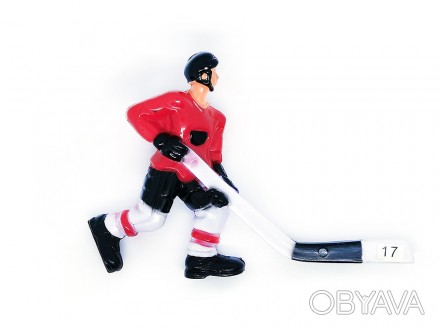 Хоккеїст для настільного хокея No17 червонийДовжина ключки — 41 мм. . фото 1