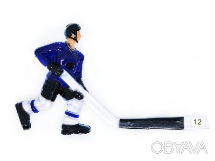 Хоккеист для настольного хоккея №12 синийДлина клюшки - 64 мм. . фото 1