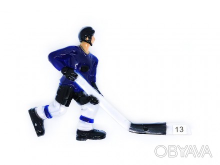 Хоккеист для настольного хоккея №13 синийДлина клюшки - 41 мм. . фото 1