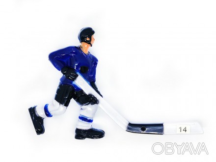 Хоккеїст для настільного хокея No14 синійДовжина ключки — 52 мм. . фото 1