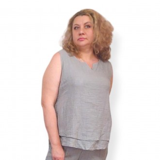 Женская майка блуза из муслина, р 46-54, 100% Хлопок ТМ TurkOtantik пр-во Турция. . фото 5