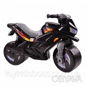 Функціональний, зручний у використанні дитячий мотоцикл 2-колісний 501-1Black Чо. . фото 1