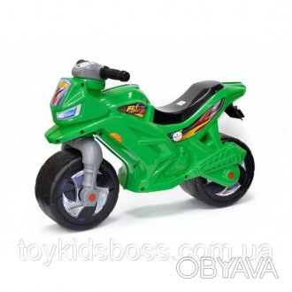 Дитячий мотоцикл 2-колісний 501-1G Зелений вирізняється барвистим, реалістичним . . фото 1