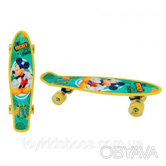 Пенни борд с изображением Микки Мауса - это крутой и стильный скейтборд, который. . фото 1
