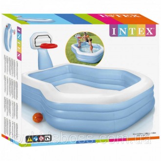 Дитячий надувний басейн Intex — чудовий великий сімейний басейн, який призначени. . фото 4
