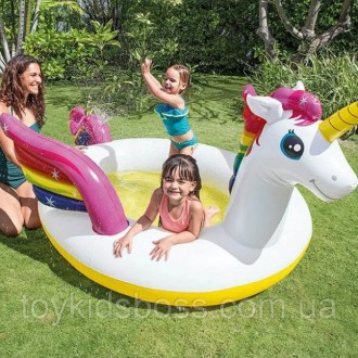 Детский надувной бассейн с интереным дизайном будет отличным подарком ребёнку. В. . фото 4