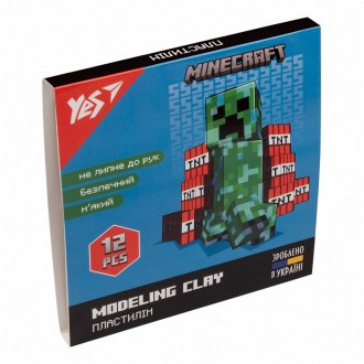 Пластилін YES, 12 кол., 240г "Minecraft". Киев. фото 1 Пластилін YES, 12 кол., 240г "Minecraft". Киев. фото 1