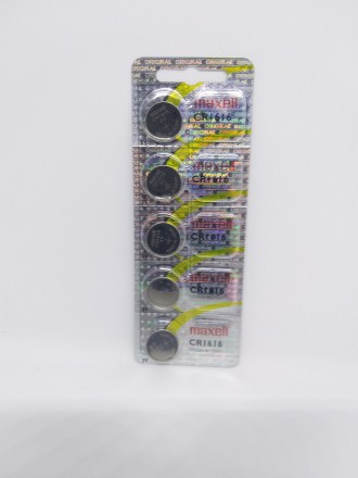 Батарейка для часов. Maxell CR1616 3.0V 55mAh 16x1.6mm Литиевая
Поставка из Евро. . фото 2