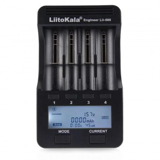 Зарядний пристрій Liitokala Lii-500 на 4 канали (для Ni-MH, Ni-CD, Li-Ion) з бло. . фото 3