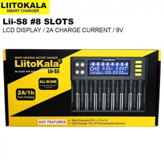 Зарядний пристрій Liitokala Lii-S8 
Зарядний пристрій LiitoKala Lii-S8 – відмінн. . фото 8
