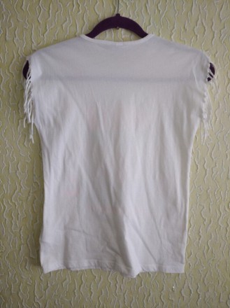 Стильная яркая белая футболка на 10-11лет, р.140-146, Турция, LC Waikiki .
Одев. . фото 6