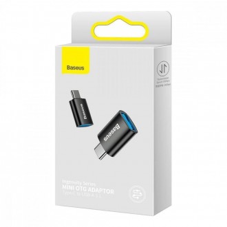
Baseus Ingenuity Mini OTG USB 3.1 to Type-C - компактный переходник, позволяющи. . фото 2