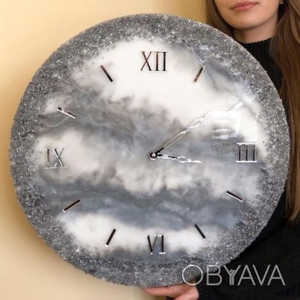 Настінний годинник з серії EPOXY - це втілення краси епоксидної смоли у поєднанн. . фото 1