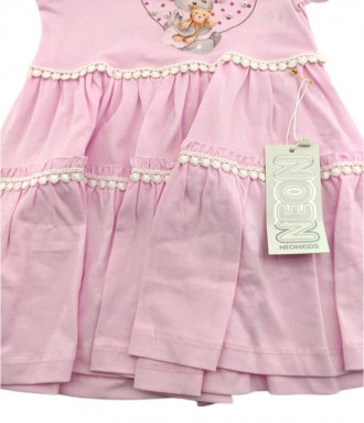 
Турецкое пышное розовое платье для девочки. Очень красивое. Хлопковое, летнее. . . фото 4