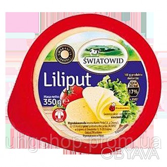 Сыр твердый Swiatovid Liliput, 350г Польша. Сыр Лилипут - сычужный сыр, полутвер. . фото 1