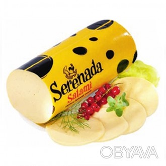 Сир Серенада Салямі 45% Польща В 1 батоні ≈ 1,5 кг Salami Serenada – дозрів сир . . фото 1