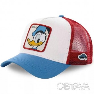 Кепка Тракер Donald Duck (Дональд Дак, мультики Дисней, Disney) с сеточкой, Унис. . фото 1