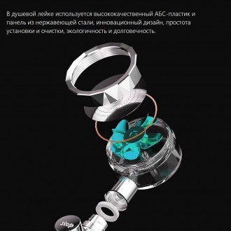 Описание
Водосберегающая воронка-насадка для душа Turbocharged shower head с фун. . фото 5