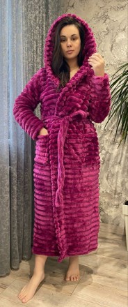 Длинный махровый халат женский купить в интернет магазине
 Турецкий махровый жен. . фото 4