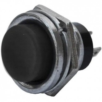 Кнопка большая PBS-26B без фиксации OFF-(ON), 2pin, 2А, 250V, чёрная, 1уп-10шт. Київ. фото 1 Кнопка большая PBS-26B без фиксации OFF-(ON), 2pin, 2А, 250V, чёрная, 1уп-10шт. Київ. фото 1