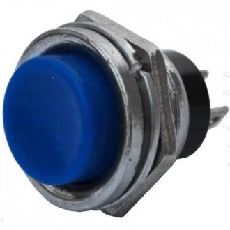 Кнопка большая PBS-26B без фиксации OFF-(ON), 2pin, 2А, 250V, синяя, 1уп-10шт. Київ. фото 1 Кнопка большая PBS-26B без фиксации OFF-(ON), 2pin, 2А, 250V, синяя, 1уп-10шт. Київ. фото 1