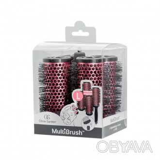 Набор брашингов для укладки волос MultiBrush 46 мм со съемной ручкой в комплекте. . фото 1