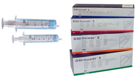 Шприц BD Discardit 2,0 мл 2-х компонентный, игла 23G (0,6х30 мм) Характеристики:. . фото 3