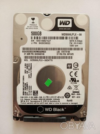 Жесткий диск Western Digital (WD) 500 Gb 7200rpm 32MB 2.5" дюйма 7.2k (WD5000BPK. . фото 1