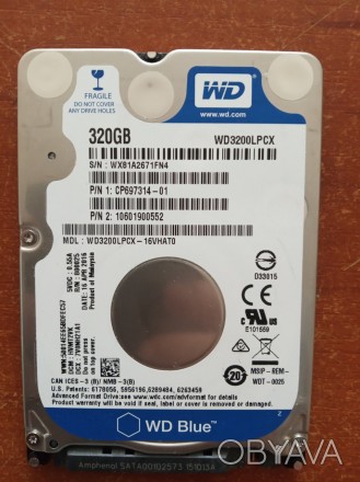 Жесткий диск Western Digital 320 ГБ SATA 3Gbit/s 2.5 дюйма 5400 rpm
состояние от. . фото 1