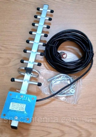 Антенна 1710-2170 МГц Yagi GJX-13 дБ 50 Вт, c 10 м кабеля RG-58U и N-male разъем. . фото 4