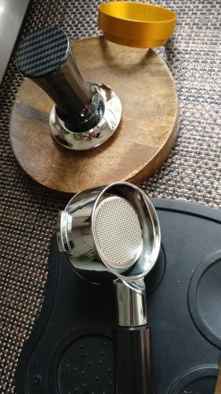 Відкритий холдер для професійної кавоварки на 2 "вуха" 58 мм х 230 мм.. . фото 11