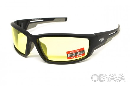 Защитные очки от Global Vision (США) Характеристики: цвет линз - желтый; материа. . фото 1