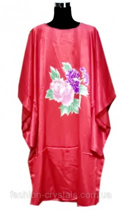 Элегантное атласное кимоно из искуственного шелка, очень удобное и красивое, нео. . фото 3
